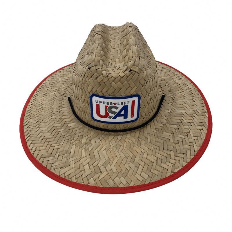 Outdoor Women Men Unisex Spring Summer Breathable Sun  Ribbon Sun Hat Summer Beach Wheat Straw Church Hat