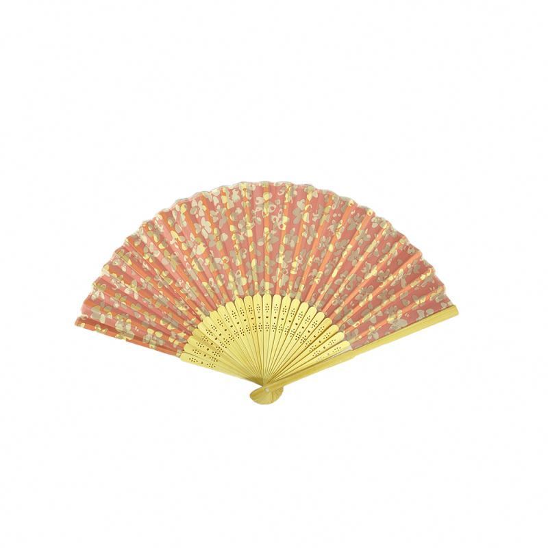 Black Bamboo Ribs Hand Held Folding Fabric Classical Black Chinese Paper Fan Silk Hand Fan