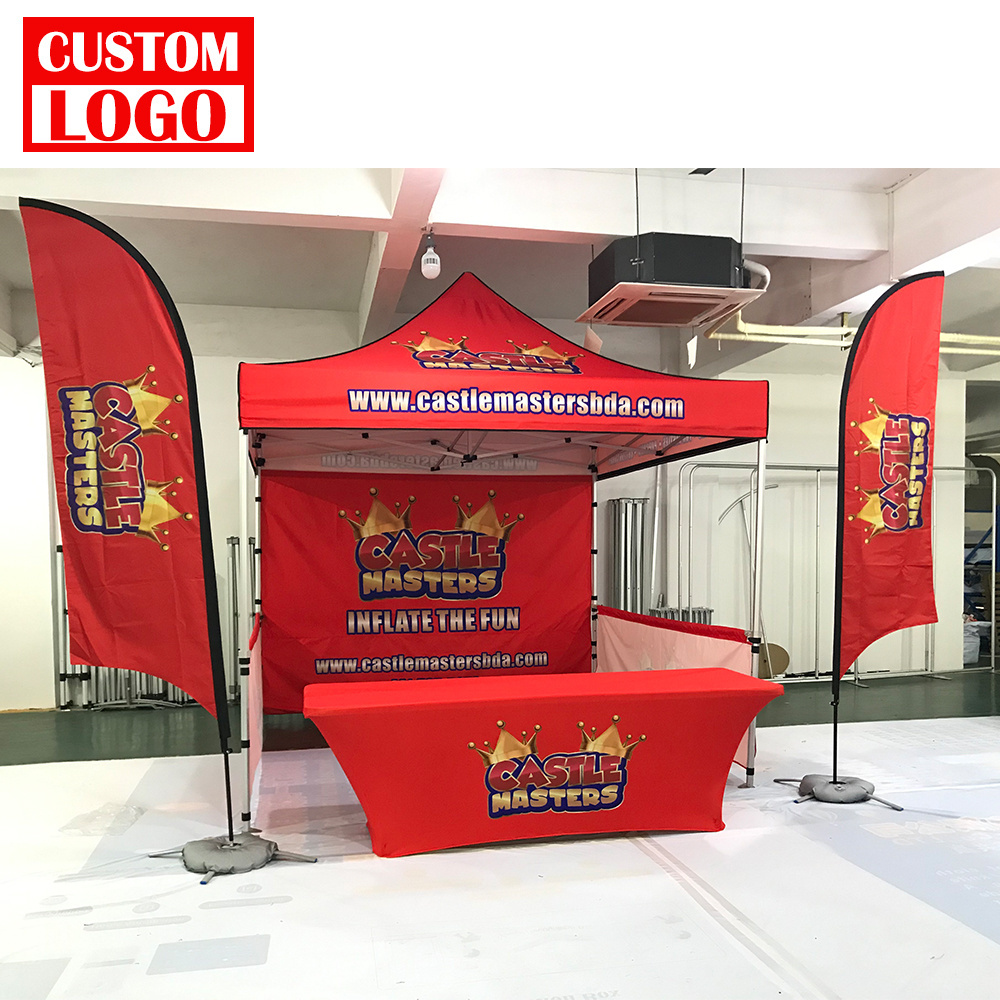 Customized Logo Printed Any Size Tent Banner Exhibition Booth Stand for Event Advertising Trade Show Promotion Displays