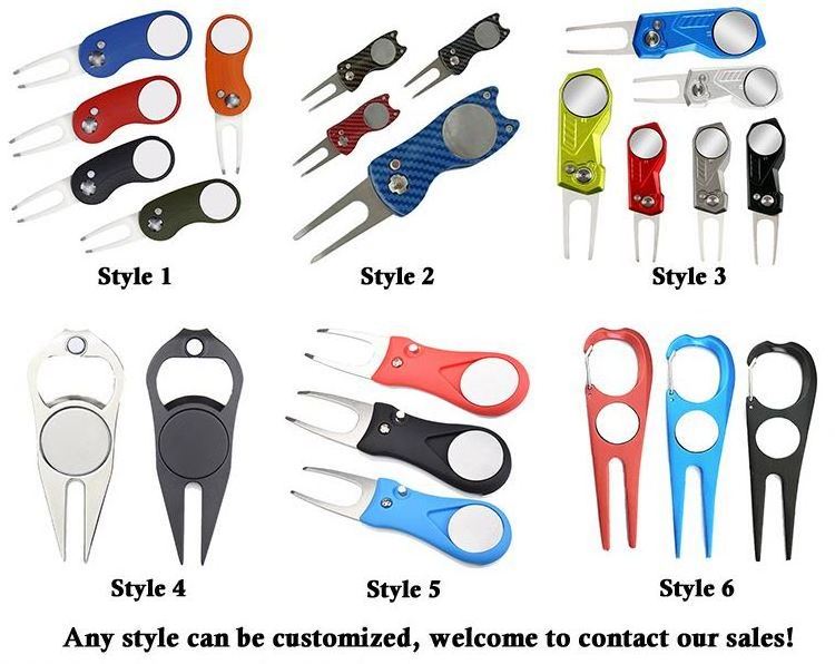 Different Color Made  Design China Custom metal belt hanger Divot Tool Golf