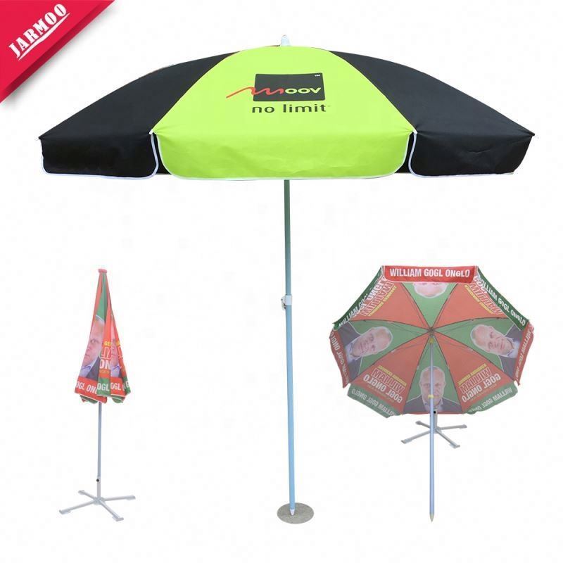 Low MOQ cost Outdoor 16k Double Ribs Sun Outdoor Umbrella 9ft outdoor sunshade market umbrella