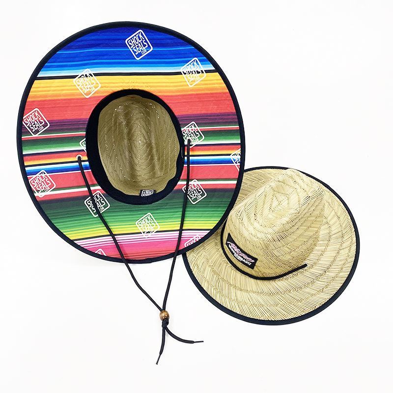 Outdoor Women Men Unisex Spring Summer Breathable Sun  Ribbon Sun Hat Summer Beach Wheat Straw Church Hat