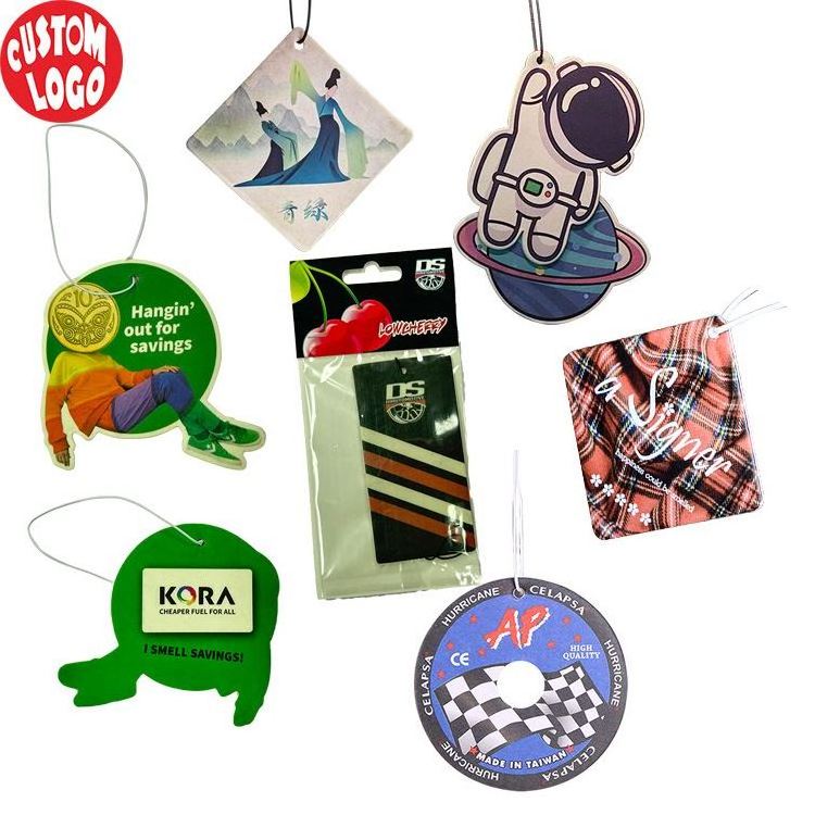 Promotional Customized Logo All Scents Refresh  Paper Car Air Fragrance Halloween Car Air Freshener