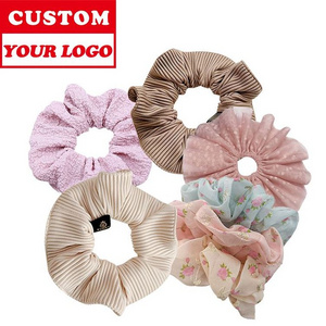 Custom LOGO Printed Full Color Girls Hairband Wholesale hair scrunchies animal print