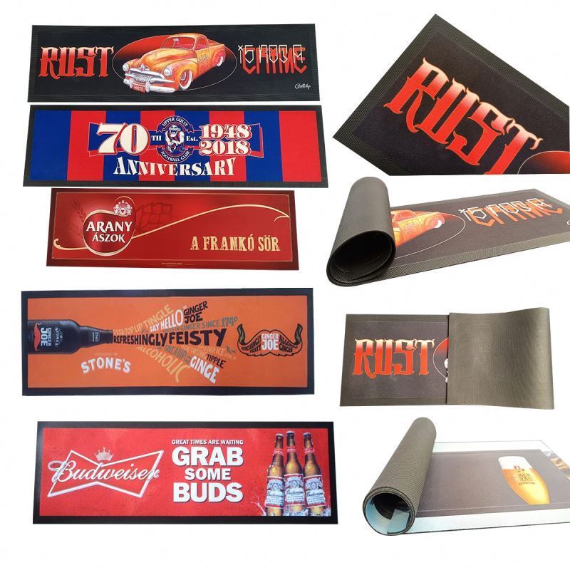 Lighted Soft Custom Eco Friendly Personalized  For Campaign Activities bar runner mat