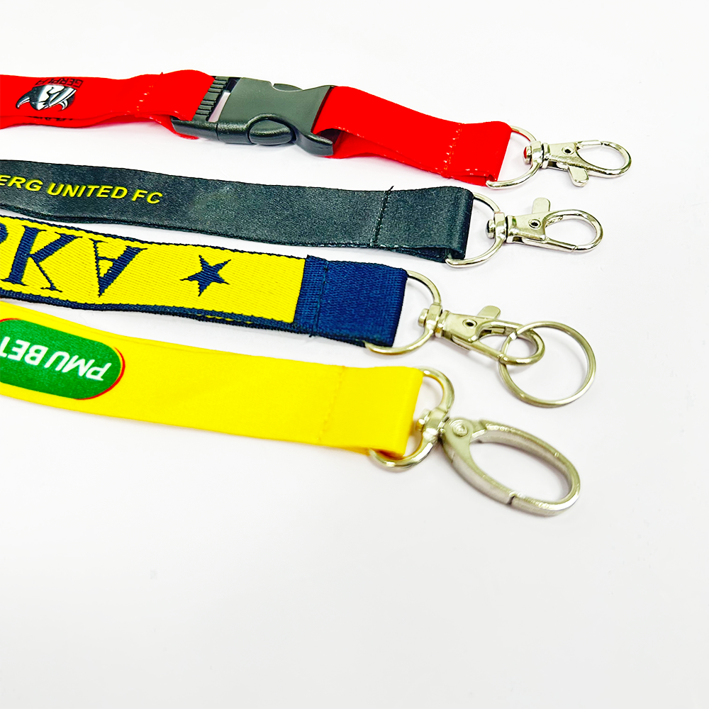 With Hook Rope Neck Straps Colorful Keychain Custom Lanyard Badge Ribbon