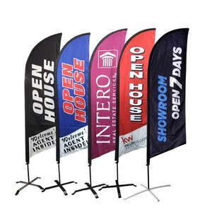 Advertising Custom Flying Banners Beach Flag Stand 2M 3M 4M 5M Beach Flag