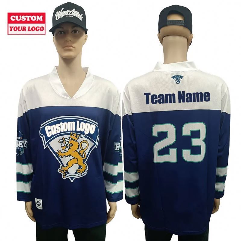 Factory Custom Printed Multifunctional Custom Print Logo european hockey jersey