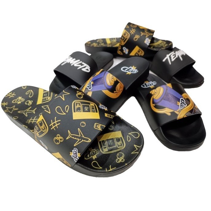 Custom Slide Slippers With Logo High Quality Pool Slide Sandals Black Sublimation Flip Flop