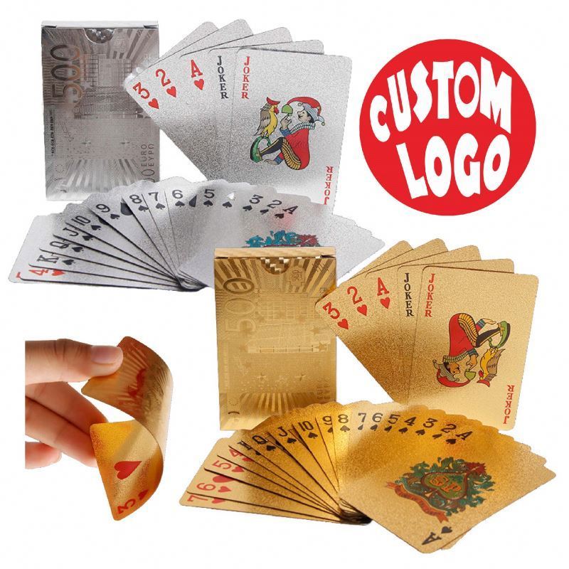 Hot Selling Playing Cards 100% Waterproof Custom Leather Playing Card Storage Box 2 Sets Playing Cards Customized