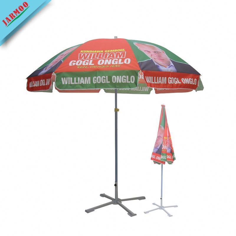 Professional Manufacturer Durable Foldable Beach Umbrella With Logo Print