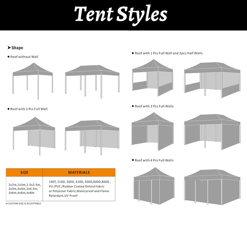 Sublimation Print 10X10 Canopy Gazebo Marquee Tent Durable Trade Show Tent