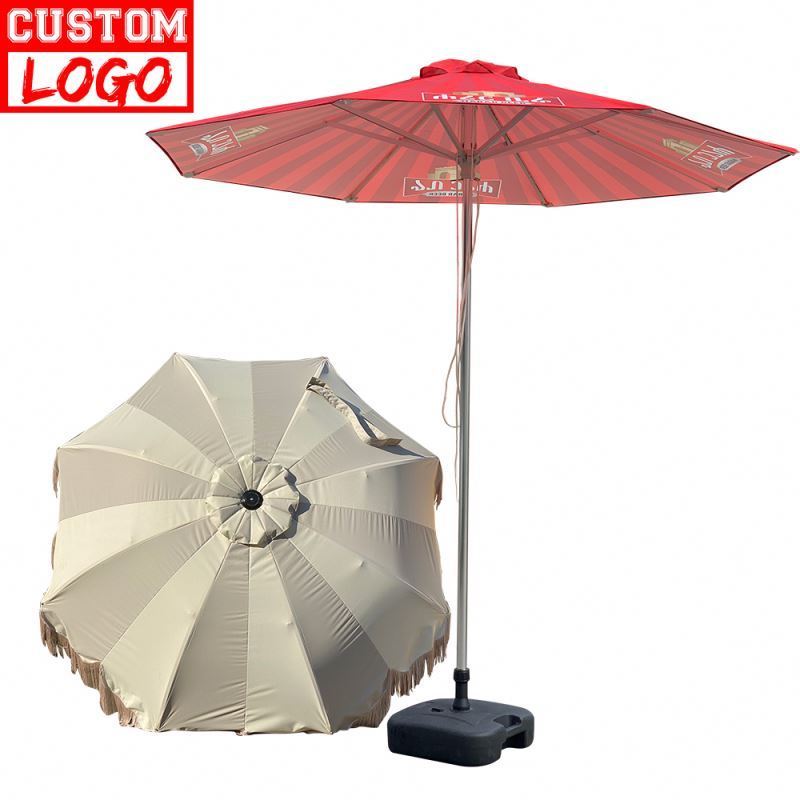 Custom Print Patio Garden Umbrellas Patio Umbrella Led Light For Advertising