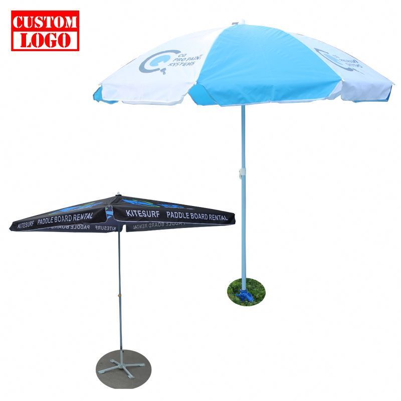 Portable Sun Umbrella Foldable Custom Portable Outdoor Beach Umbrella Beach Umbrella With Tilt