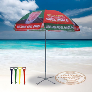 Professional Manufacturer Travel Custom Beach Umbrella With Logo Print