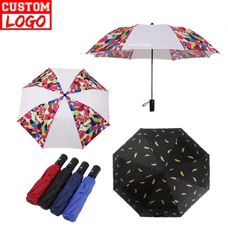 Custom Print Promotional Gift Practical Cheap Black Umbrella