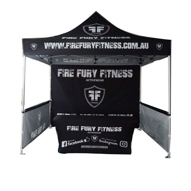 Dye Sublimation Custom Canopy Tent 10x10 Ft (3x3 M)/ Portable Instant Pop Up Trade Show Outdoor Shade/ Folding Canopy Tent