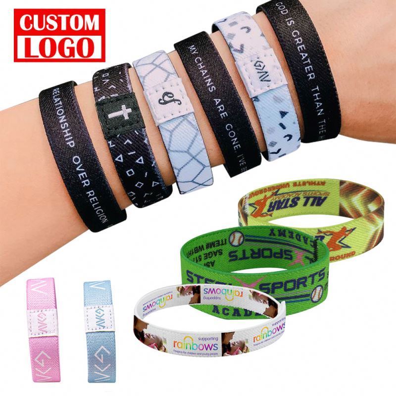 Cheap Custom Elastic Fabric Wristband Events Bracelet Support Fitness  Wristbands Cloth Stylish Elastic Wristband