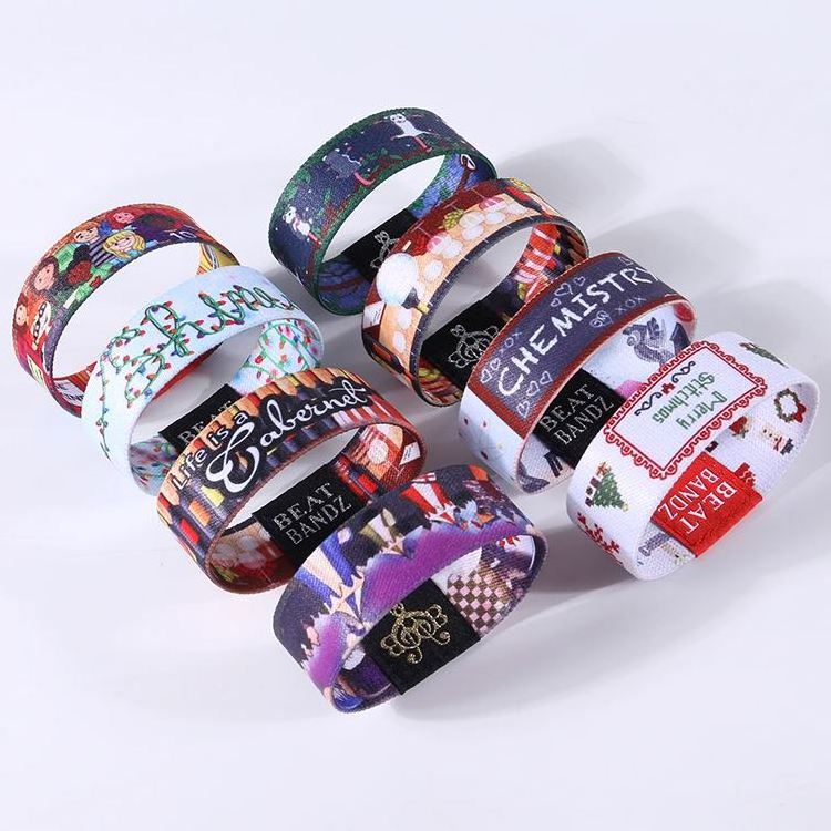 Cheap Custom Elastic Fabric Wristband Events Bracelet Support Fitness  Wristbands Cloth Stylish Elastic Wristband