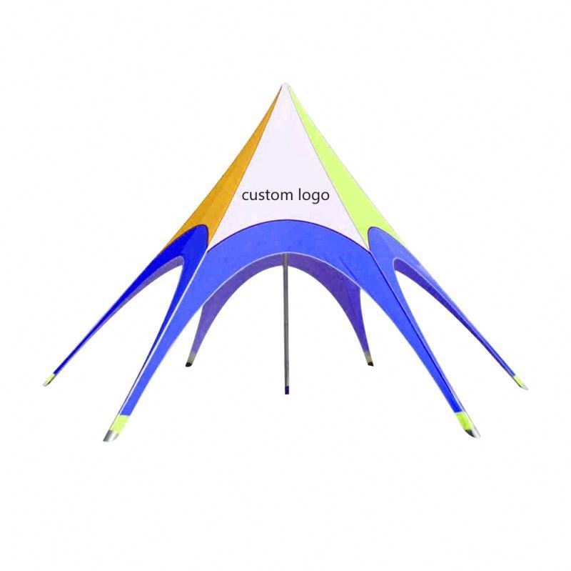 Blue Star Shaped Large Shelter Display Tents For Events