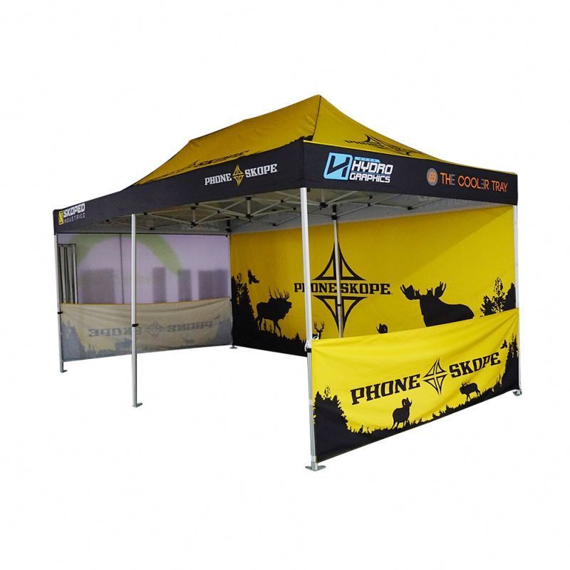 Dye Sublimation Custom Canopy Tent 10x10 Ft (3x3 M)/ Portable Instant Pop Up Trade Show Outdoor Shade/ Folding Canopy Tent