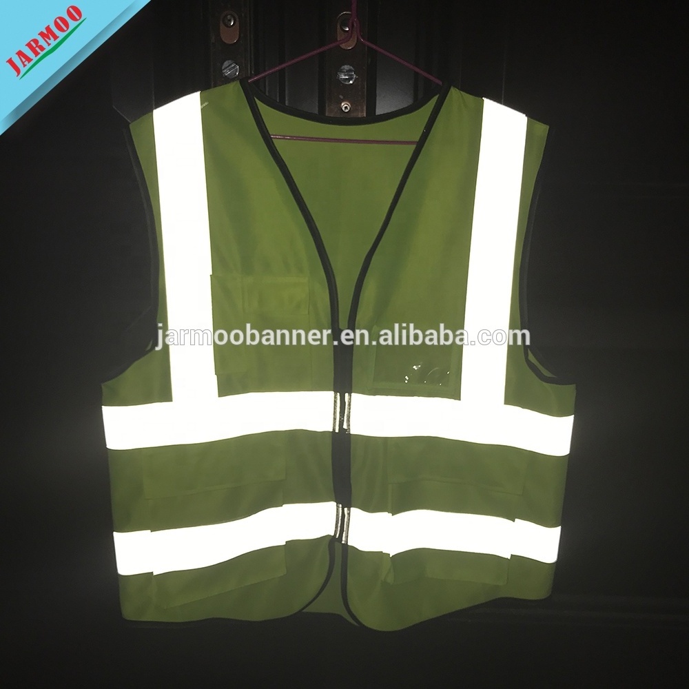 Multi-Pockets Clothing Reflector Safety Hi Vis Vest With Pocket Workmen Safety Vest Orange Safety Vest