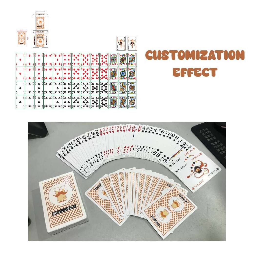 Waterproof Sublimation Playing Card With Box Front And Back Printing Logo Gold Paper Pvc Plastic Game Custom Poker Playing Card