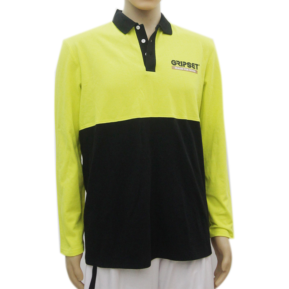 Custom Quality Black Yellow Polo T Shirts Hi Vis Polo Shirt