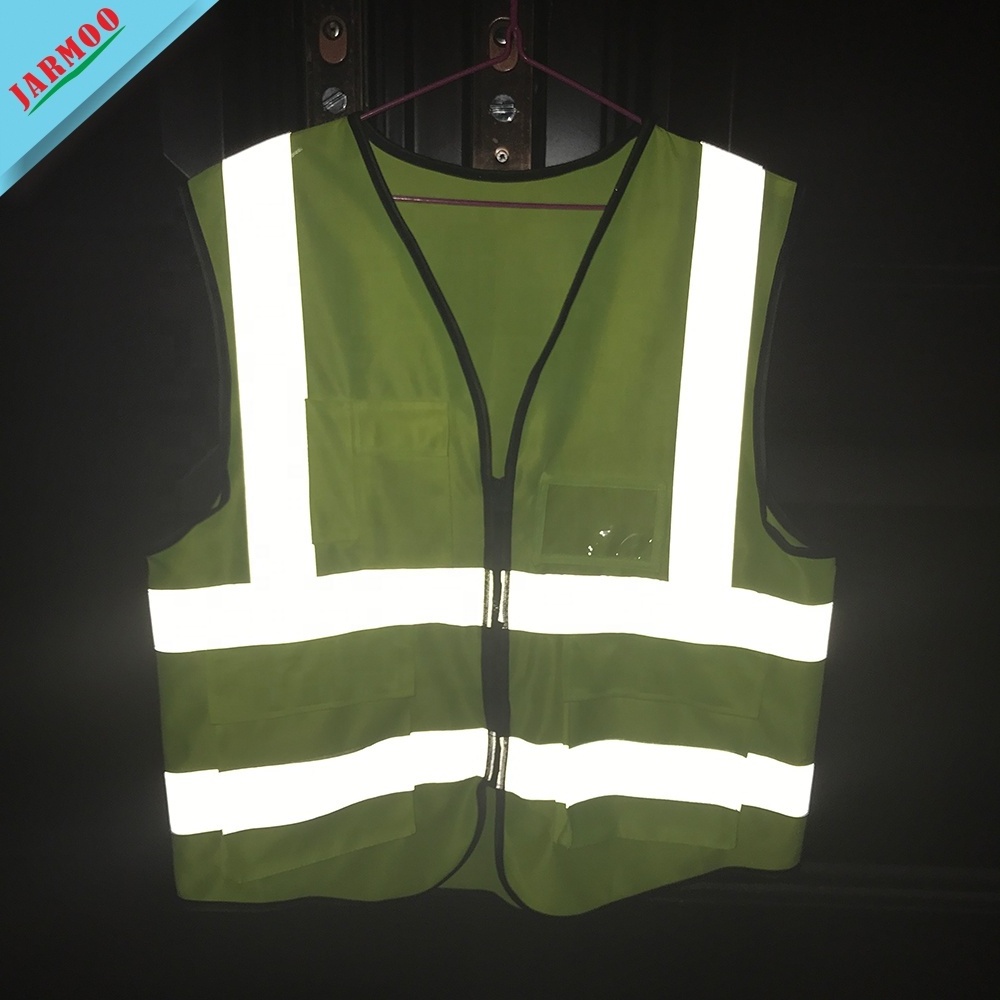 JARMOO High Quality Hi Vis Reflector Jacket Reflective Safety Vest With Custom Logo