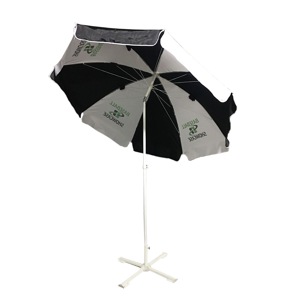 Promotional Custom Design Logo Printing Sun Garden Parasol  Patio Base Sea Outdoor Beach Umbrella For Advertising