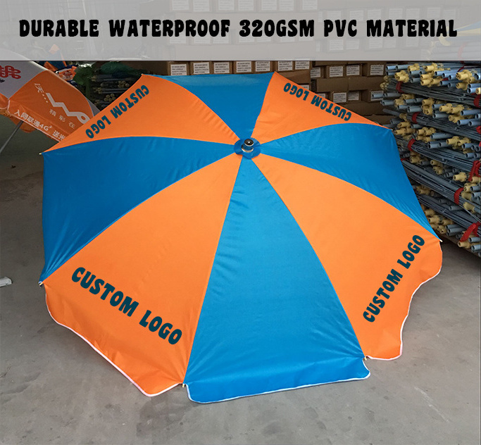 Factory Supply Portable UV Proof Advertising Customized Beach Sun Umbrella