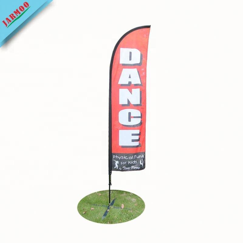 Wholesale Custom Logo Design Custom Size Swooper Beach Flag Banner Stand With Steel Pole