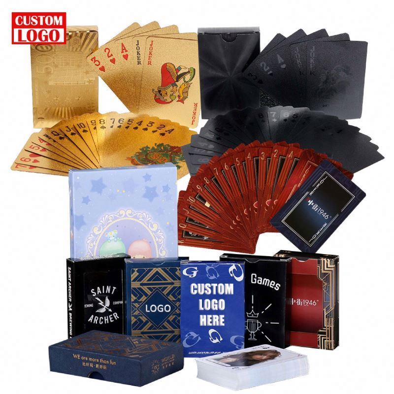 Custom Logo Playing Poker Cards Printing Waterproof Playing Cards Pvc Game Paper Card Games