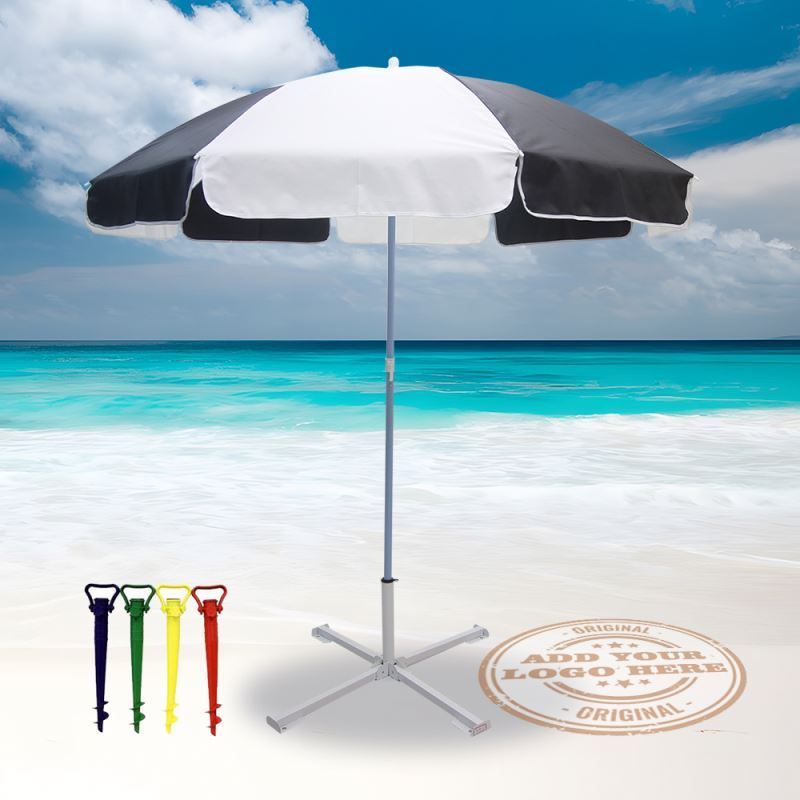 aim On Customization Adjustable Polyester Beach Umbrella With Logo Print