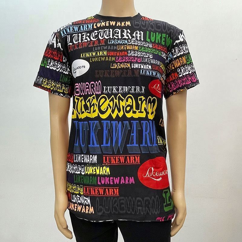 Wholesale Over Runs T Shirts Branded All Over Screen Print Graphic Men Sublimation 3D T Shirt