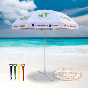 Focus On Customization Canopy Folding Beach Umbrella With Logo Print