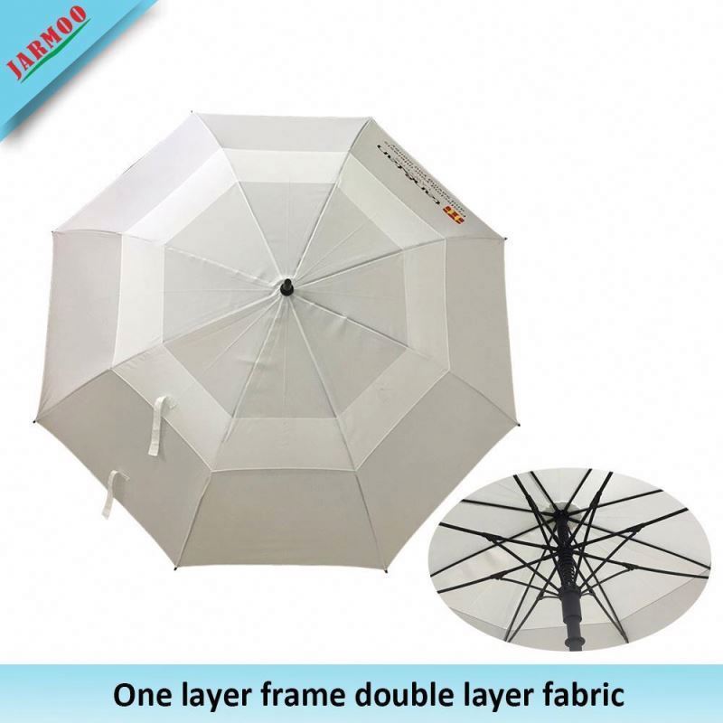 Double Layer Golf Advertising Umbrella Advertising Fiberglass Frame Promotional Umbrella Guangdong Golf Umbrella