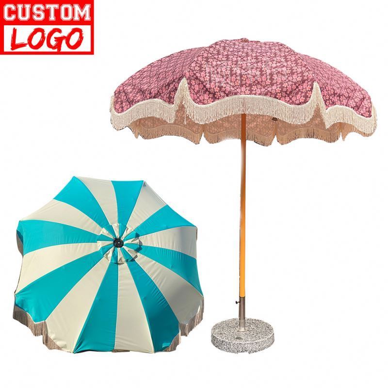 Custom Print Patio Umbrella Custom Patio Umbrella Cover Waterproof With Tassel