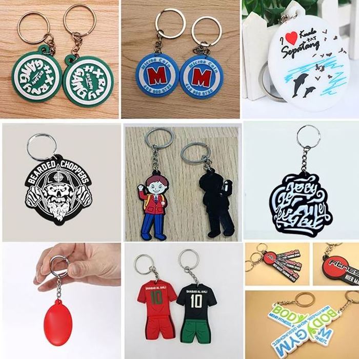 Cheap Customized Custom Your Logo Design Soft PVC Key Holders With Your Loo