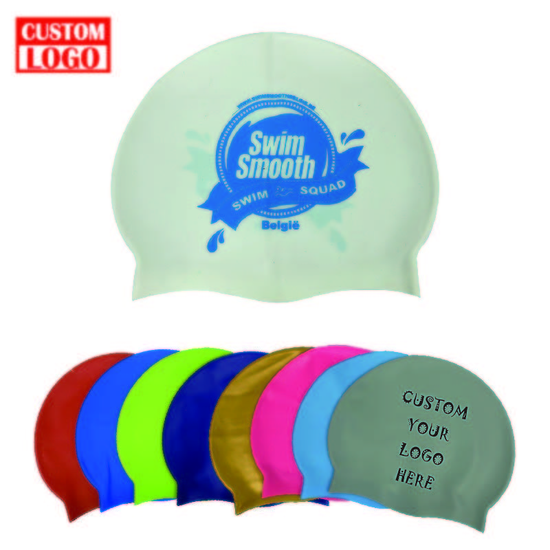 Customized National Swim Caps Adult Swim Cap Silicone College Swim Caps