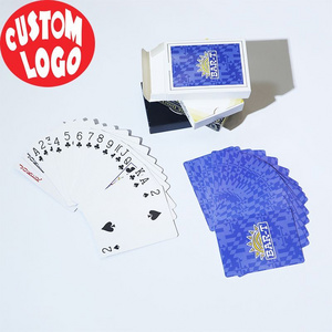 Poker Game Pvc Card Custom Cmyk Custom Design Memory Plastic Playing Cards In Metal Box