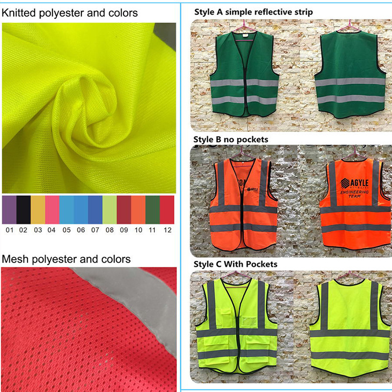 Outdoor Factory Custom Logo Sports Running Workwear Mesh Fabric Safety Vest Reflective