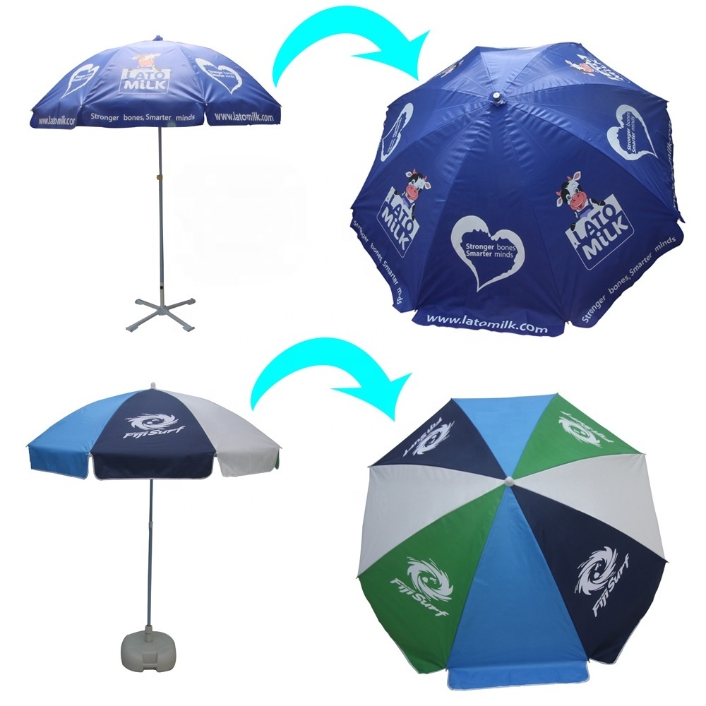 2020 Outdoor Cheap Custom Logo Free Design Outdoor Parasols Promotional Advertising Beach Cabana Umbrella