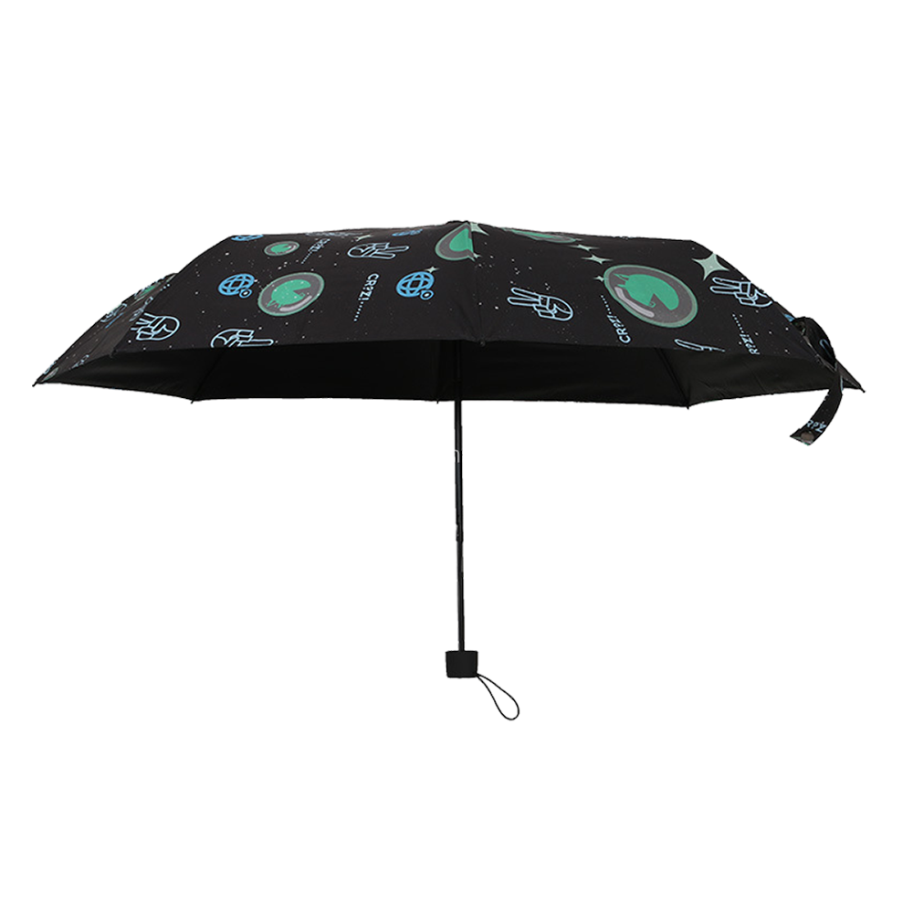 Manual Windproof Made Promotional Custom Foldable Umbrella With Logo Print Customize Rain UV Three 3 Folding Umbrella