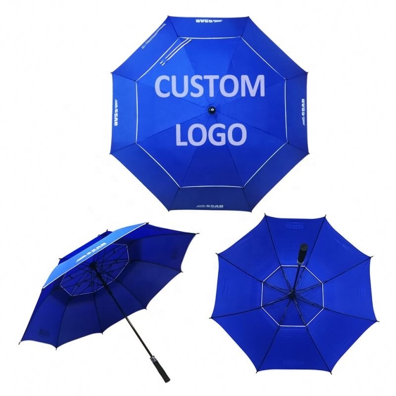 Advertising Straight Large Windproof Golf Umbrella Holder Extension Umbrella With Logo