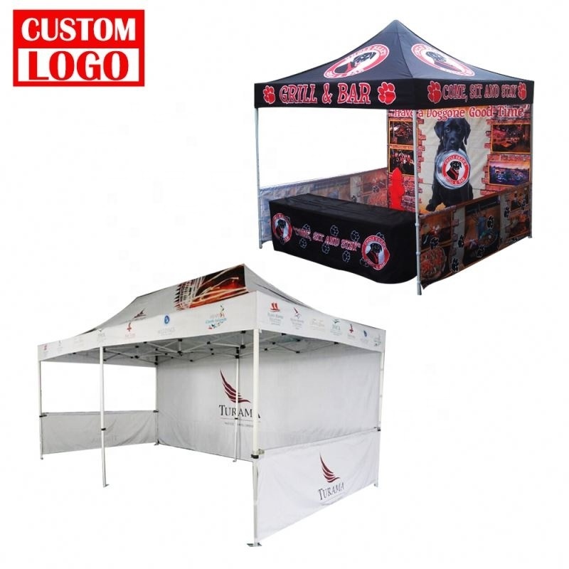 Custom Logo Print 10x30 Canopy Tent Aluminium Gazebo Heavy Duty Marquee 6x6m Event Tents