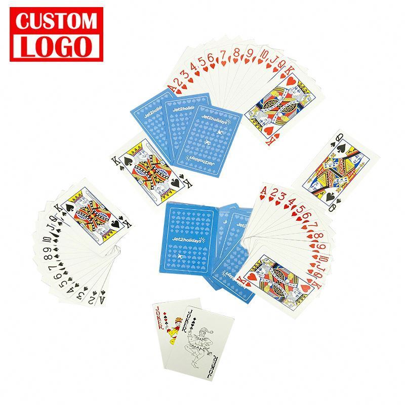 Custom Logo Design Advertising Full Colors Playing Cards Poker Poker Chips Set For Playing Customised Playing Cards