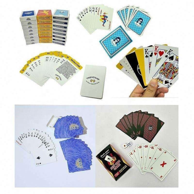 Custom Logo Design Advertising Full Colors Playing Cards Poker Poker Chips Set For Playing Customised Playing Cards