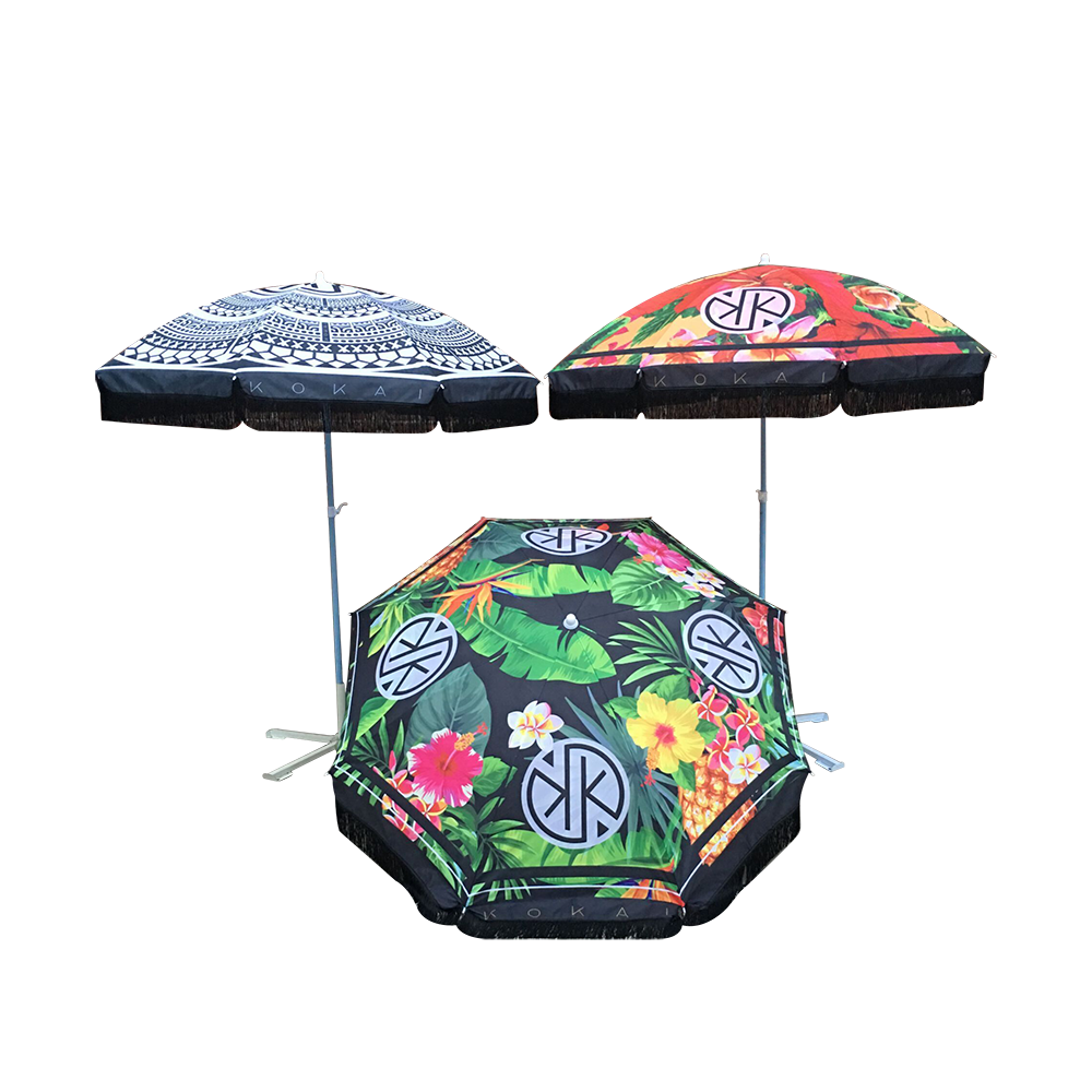 Wholesale Popular Promotions Beach Umbrella With Tassels Patio Umbrella With Adjustable