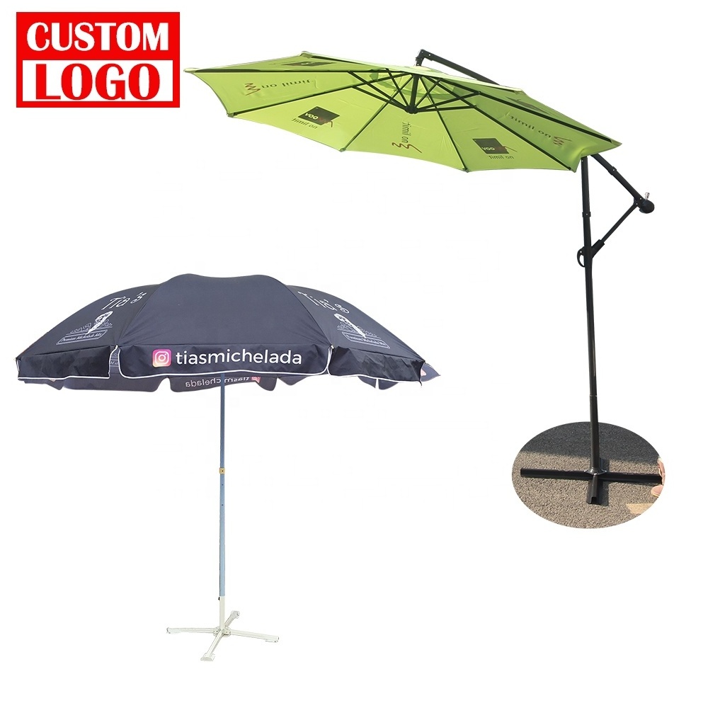 Hot Sale Advertising Portable Sun Beach Umbrellas Foldable Beach Umbrella